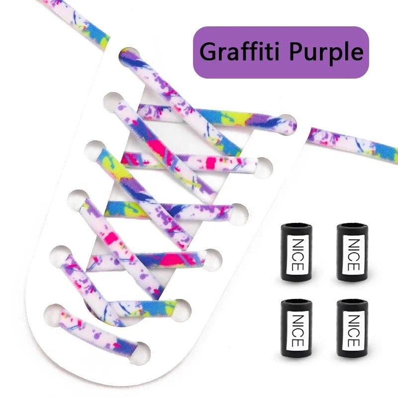 НОВЫЕ эластичные шнурки для кроссовок без завязок, шнурки для обуви с круглым металлическим замком, мужская и женская обувь для бега, кружевные аксессуары, 1 пара