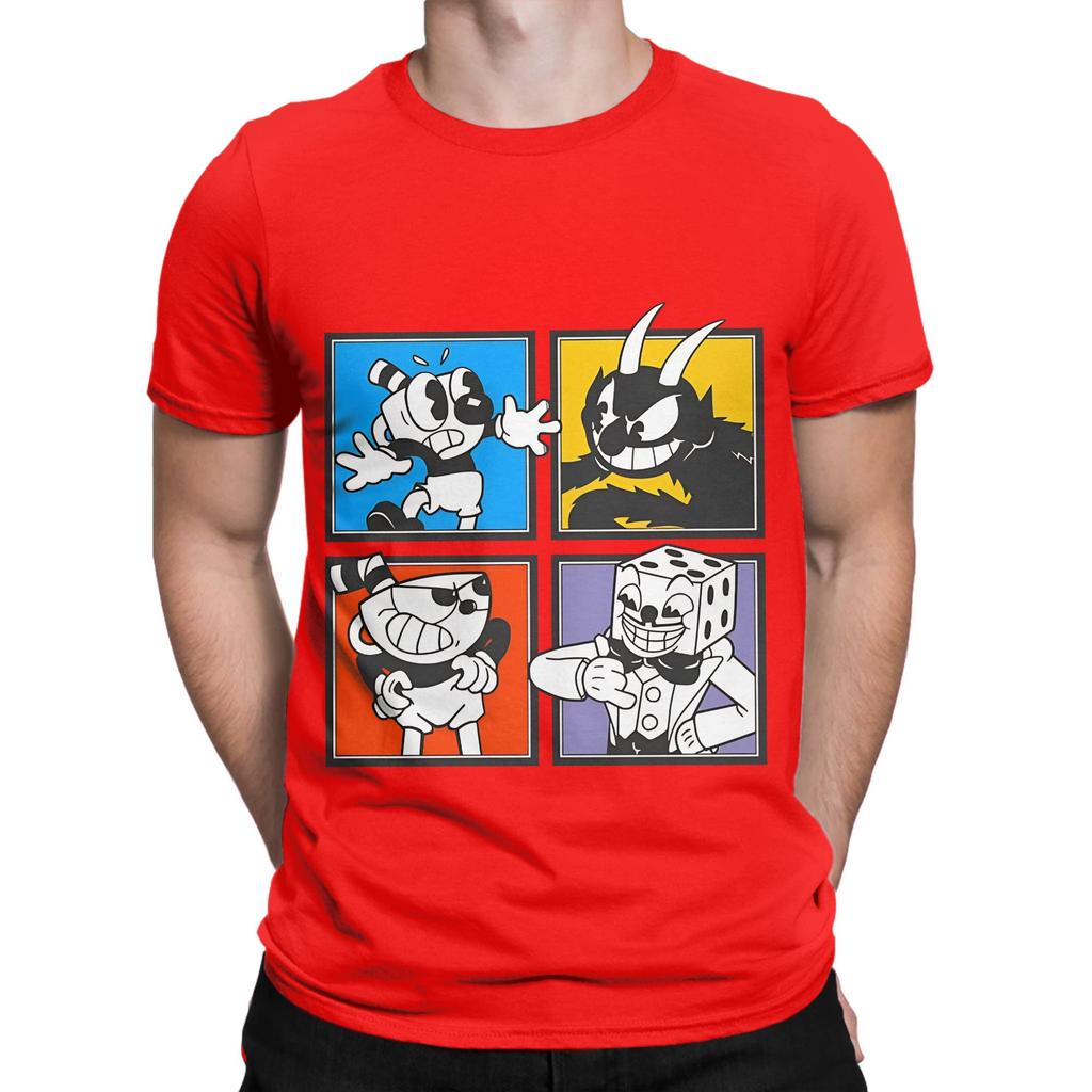 Cuphead Characters Funny 100 Cotton Tshirt Cuphead Tees Tops For Unisex