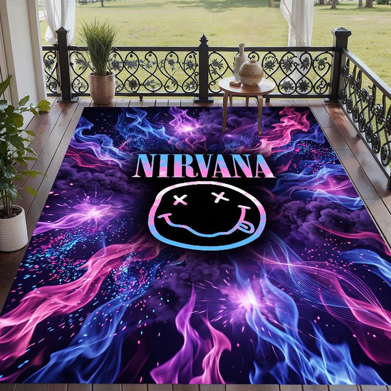 Soft Floor Carpet Nirvana Pattern Area Rug Decorative Mat For Home Room Decoration