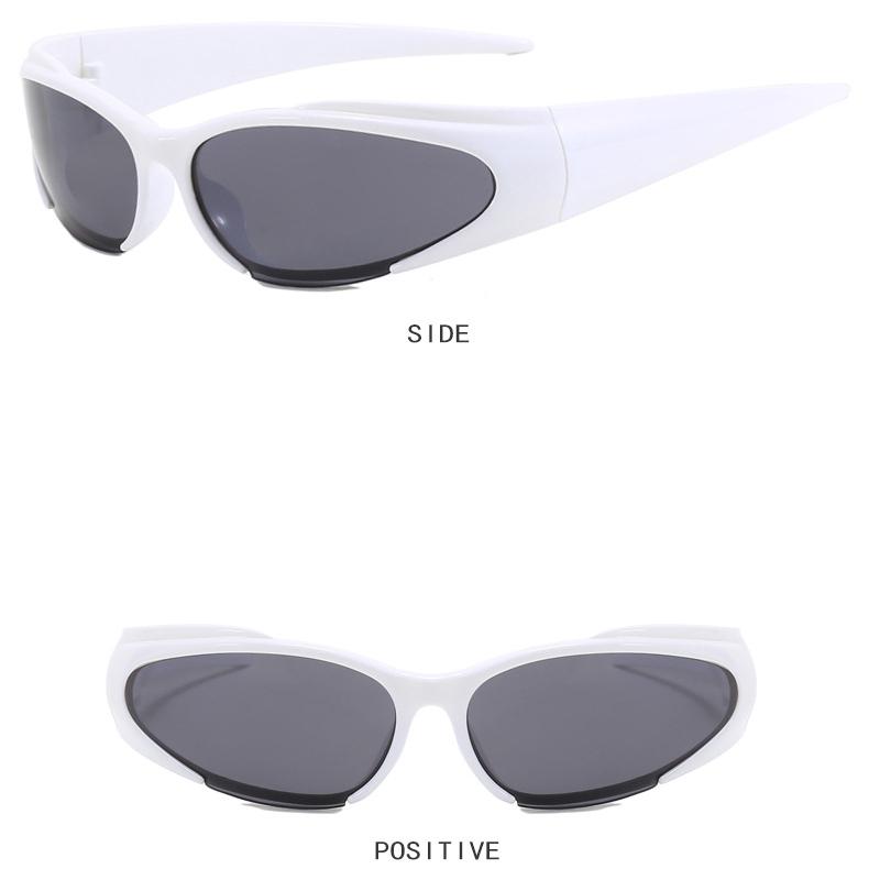 Женские солнцезащитные очки Защита от солнца Защита от ультрафиолета Мода Хип-хоп Панк Y2g Future Sense Солнцезащитные очки «кошачий глаз» Мужские стильные очки для подиумной улицы