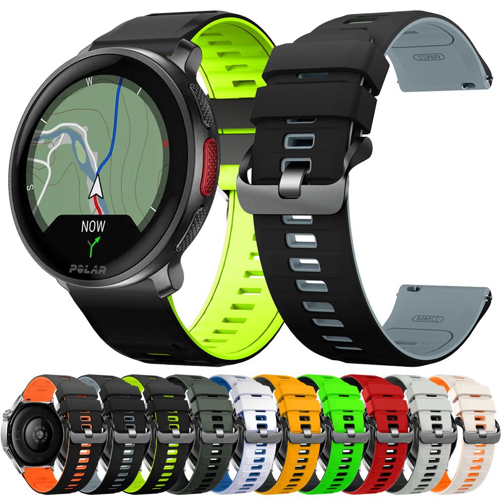 22-миллиметровый силиконовый ремешок для Polar Grit X2/X Pro Титановый браслет для Polar Vantage X2 Pro V3 M M2 M3 Аксессуары для ремешка умных часов