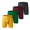 Men's Breathable Long Leg Boxer Shorts Sports Elastic Mens Panties Male Ice Silk Seamless Lengthen Short Pants L XL XXL 3XL