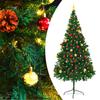 Day and Night - Day and Night Pre-lit Christmas Tree with Lights and Balls Green 210 Cm