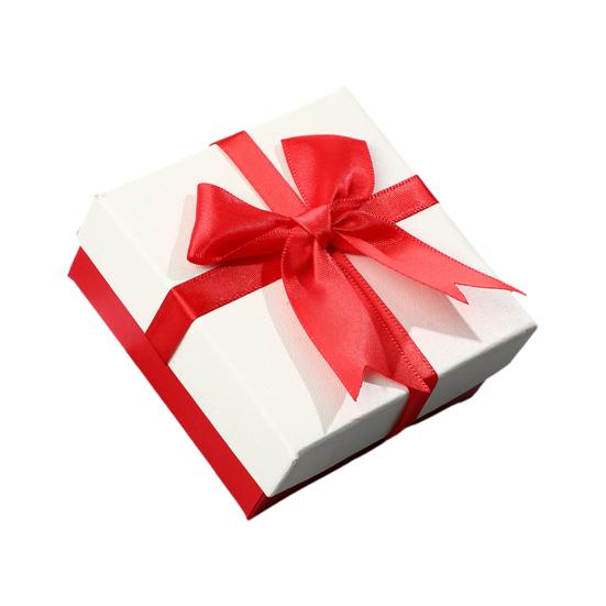 Квадратная подарочная коробка с лентой-бантом День святого Валентина Подружка невесты Свадьба День рождения Подарочная упаковочная коробка с крышкой Портативная коробка для упаковки ювелирных изделий