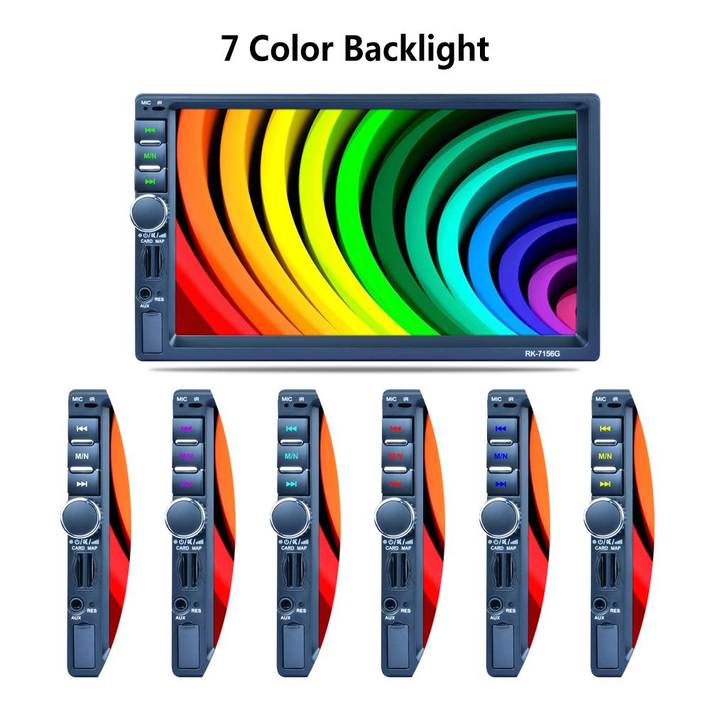 7" Сенсорный экран Автомагнитола Стерео MP5-плеер Головное устройство GPS FM AUX USB Bluetooth