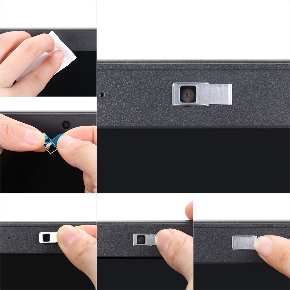Ultra Thin Shield Blocker Camera Sticker Metal Webcam Cover Privacy Protection Slide Shutter