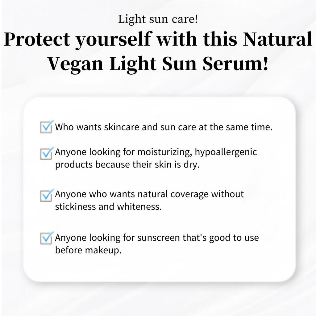 [3W CLINIC] ПРЕМИУМ ВЕГАНСКАЯ ИНТЕНСИВНАЯ ЛЕГКАЯ СОЛНЦЕЗАЩИТНАЯ СЫВОРОТКА 50 мл SPF50+/PA+++