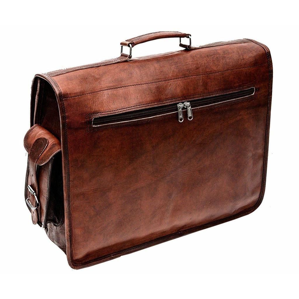 Портфель ручной работы унисекс Сумка через плечо для ноутбука из натуральной кожи с козьим покрытием