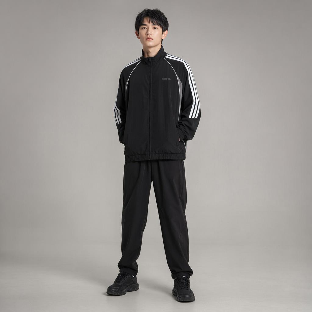adidas Удобная Повседневная Спортивная Куртка с Воротником-стойкой Мужская Куртка KB5655