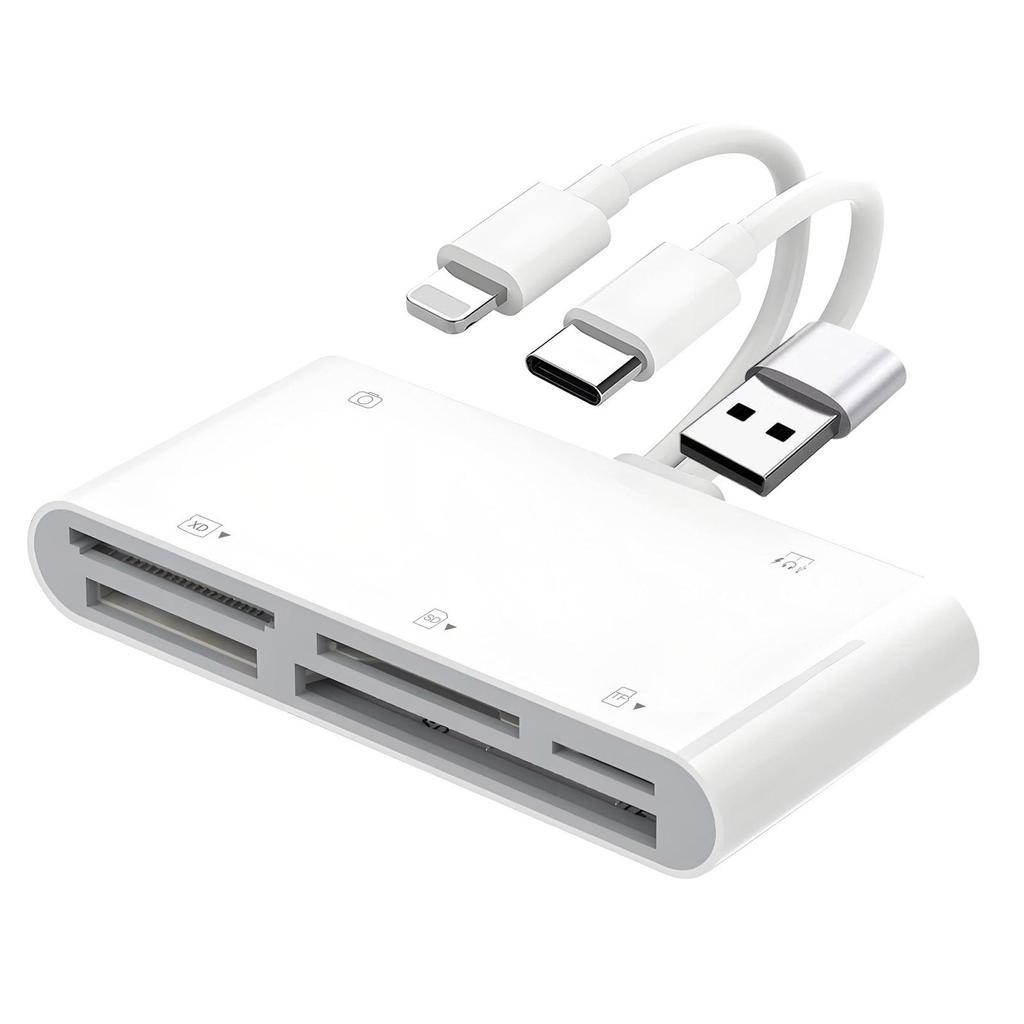 Многофункциональный считыватель карт Apple Type-C: Расширение XD, MS, CF, TF, SD, USB и жесткого диска для мобильных и компьютерных устройств