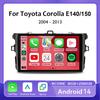 Android 14 2K QLED For Toyota Corolla 10 E140/E150 2006- 2013 Android Auto Car Radio Multimedia Video Player CarPlay DSP  Stereo