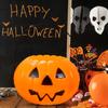 Scary Halloween Candy Bucket Detachable Pumpkin Kettle Box for Trick or Treat Spacious Eye-catching Decoration