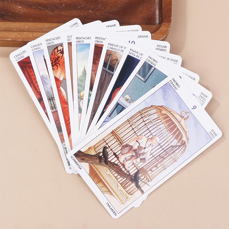 Tarot Of The 78 Doors Oracle Card Tarot Cards English Version Blue Edge Family Party Board Game