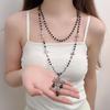 Layered Gothic Cross Necklace & Sweater Chain for Women