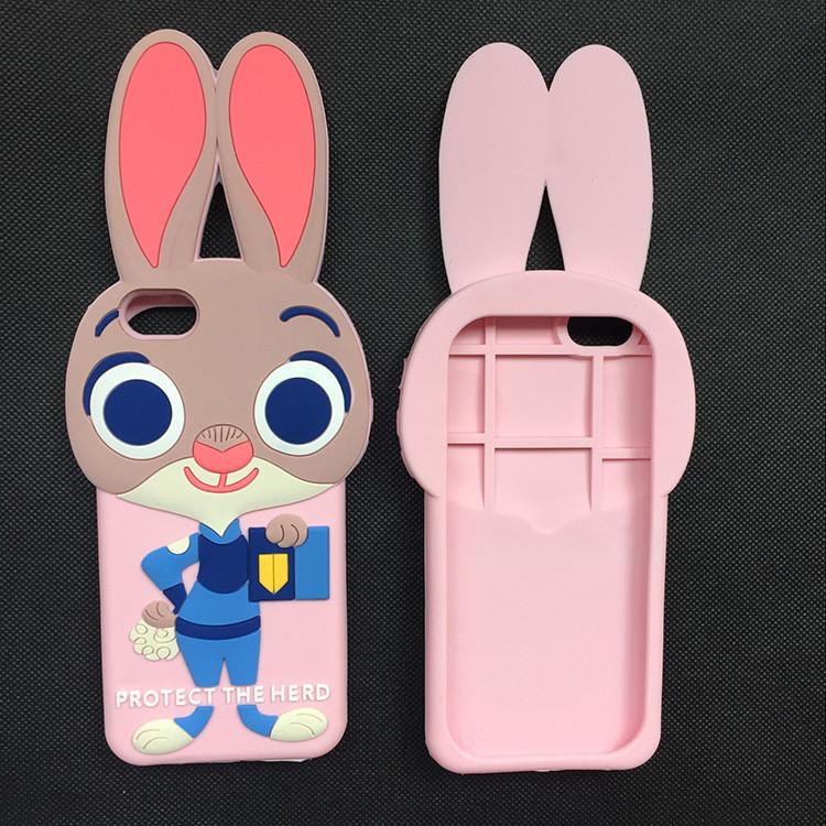 For Iphone 5 5s 6 6plus Zootopia Judy Hopps Nick Wilde Silicone Mobile Cover With Shockproof Features For Teen Gift