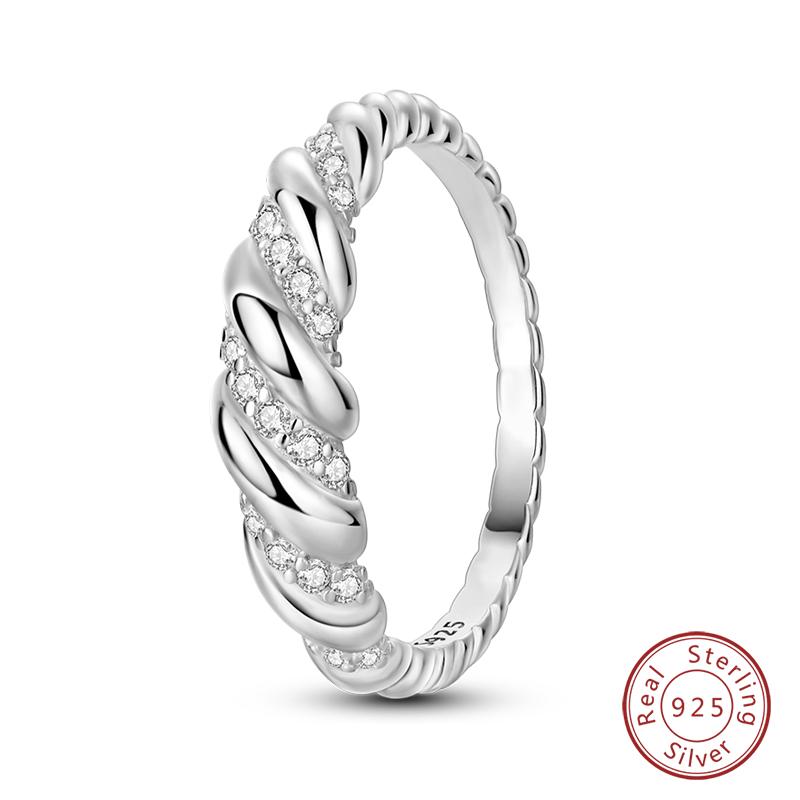 925 Sterling Silver Heart Shaped Infinite Minimalist Rings Hollow Celtic Knot Rings for Women Elegant Engagement Wedding Jewelry