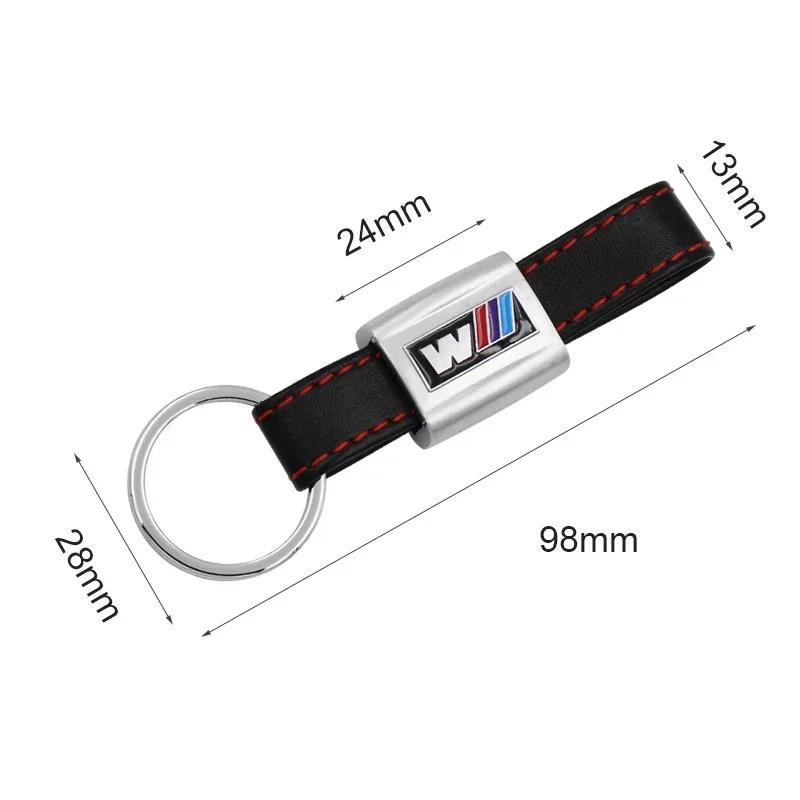 WKS5 Leather metal Car keychain key chain Car key ring For bmw M Sticker X1 X3 X4 X5 X6 X7 e46 e90 f20 e60 e39 f10 Car accessories