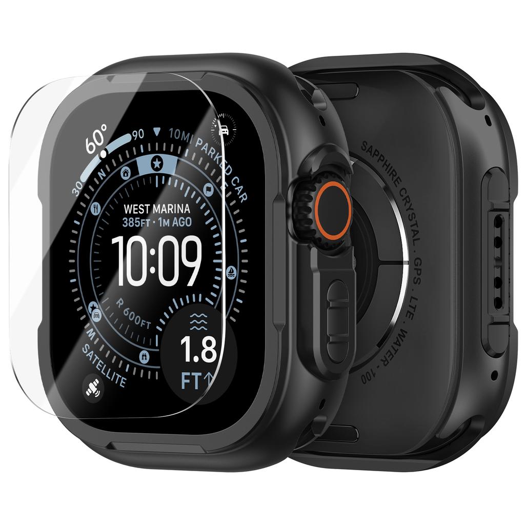 Чехол для Apple Watch Ultra 3 2 49 мм Прочный защитный бампер с защитой экрана Роскошная крышка из цинкового сплава iWatch Ultra2 49 мм