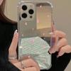 Роскошный зеркальный противоударный чехол для iPhone 16 15 14 13 12 11 Pro Max XS X XR 7 8 Plus SE с узором из маленьких сердечек, мягкая крышка