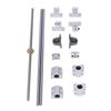 Screw Set 8mm 500mm Horizontal Optical Axes 2 Rail Shaft Support Bearing Block Coupler T8