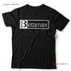 Футболка Betamax с длинным логотипом Винтажная Ретро Любитель кино VHS 70-е Видео винтаж Стиль с эффектом стирки Унисекс уличная одежда
