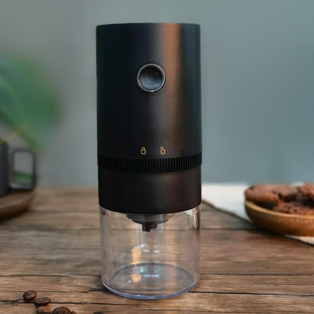 Portable Electric Burr Coffee Grinder Ceramic Blade Burr Grinder USB Rechargeable Coffee Bean