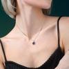 [KOAI] Lapis Lazuli Кулон-Луна, камень декабря, 14K Золото, Цепочка из Серебра 925, Женский