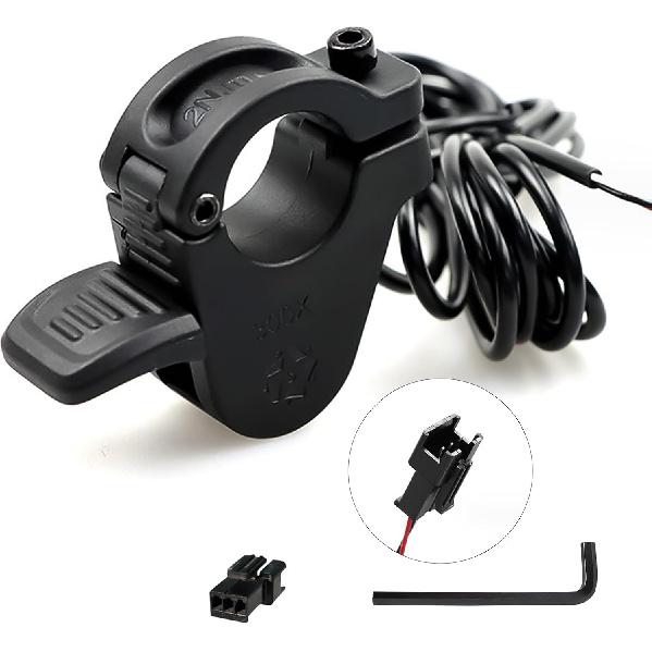 Electric Throttle 300X Thumb Throttle For 7/8Inch 22Mm Left And Right Handlebars 12V 24V 36V 48V 60V 72V Electric E-Bikes (SM Plug)