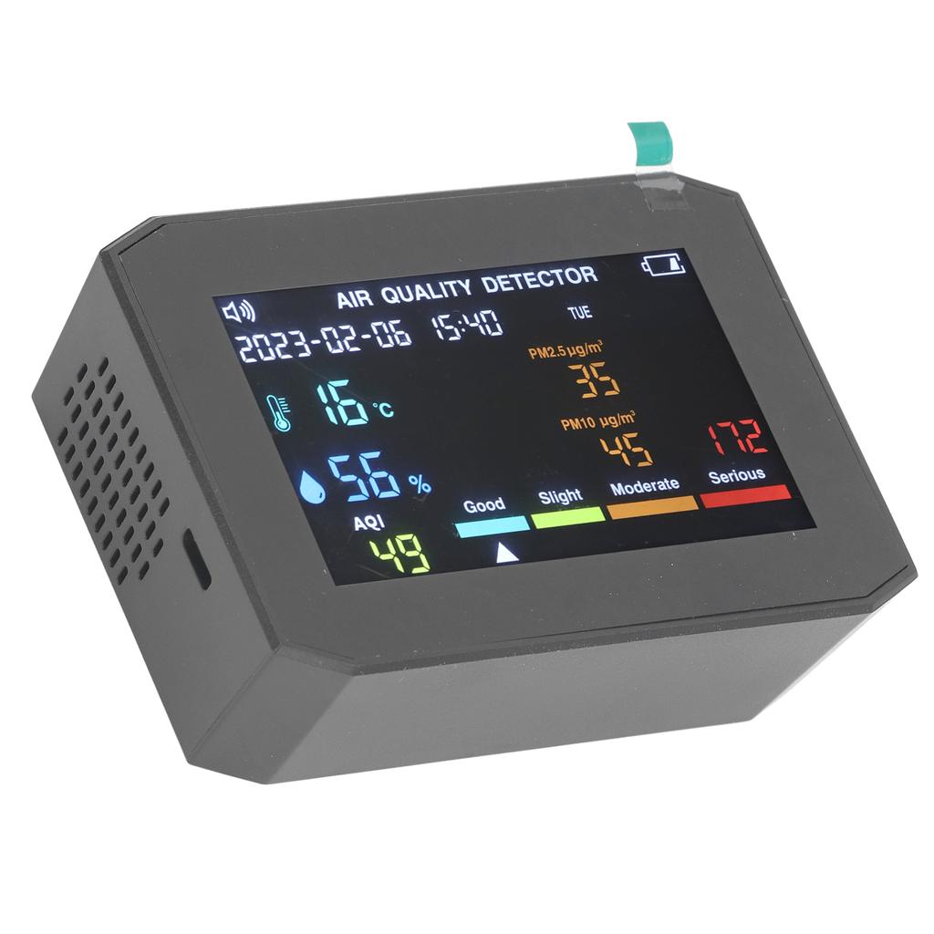  Монитор качества PM2. PM10 HCHO TVOC CO2 Датчик температуры и влажности ЖК-экран Многофункциональный