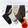 Men's Autumn Winter Thick Warm Pants Thermal Lined Jogger Fleece Pants Sweatpants