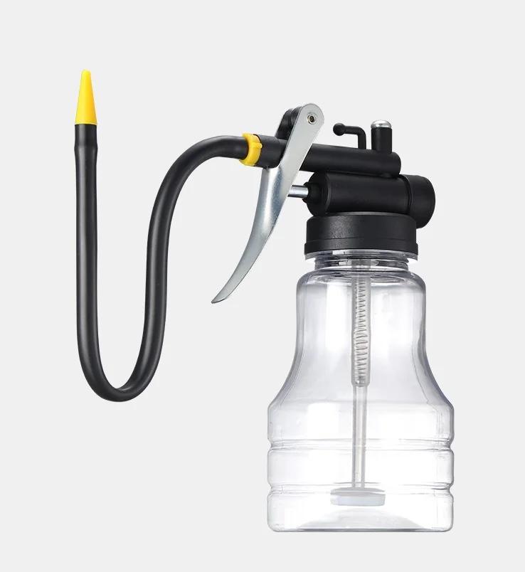 1p Needle Nosed Oil Injector 250ml High-Pressure Oil Pot Plastic Machine Curved Oil Nozzle Manual Refueling Gun Lubricating Tool