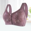 Stylist Bra for Seniors Front Closure Middle Aged Elder Woman Floral Wirefree Bra Front Hook Closeure Steel Ring Free Cotton Underwear