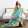 Soft Warm Blankets Child Decorative Bulbasaur =Manga Throw Blanket  Flannel Bedspread For Home Decor Fashion Sofa Bed Cover