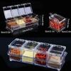 Transparent Spice Box, Set Of 4 Spice Storage Containers, Spice Jars With Spoon