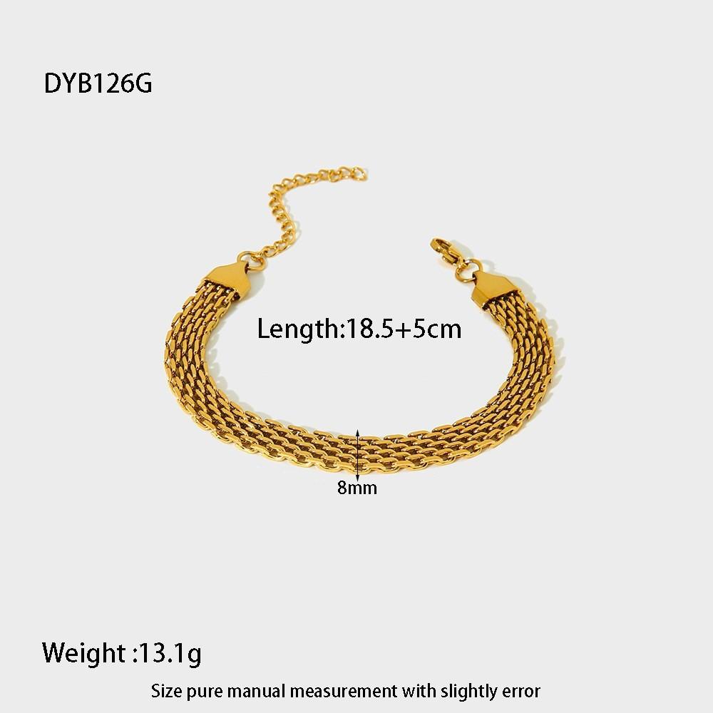 Hot Sale Personalized Design Zircon Bracelet Versatile Stack Wear Plated 18K Gold Stainless Steel Bracelet Bracelet