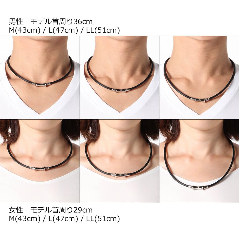 Colantotte TAO Necklace RAFFI Limited Edition Gift Set x LL Size (Black Silver, (51cm))