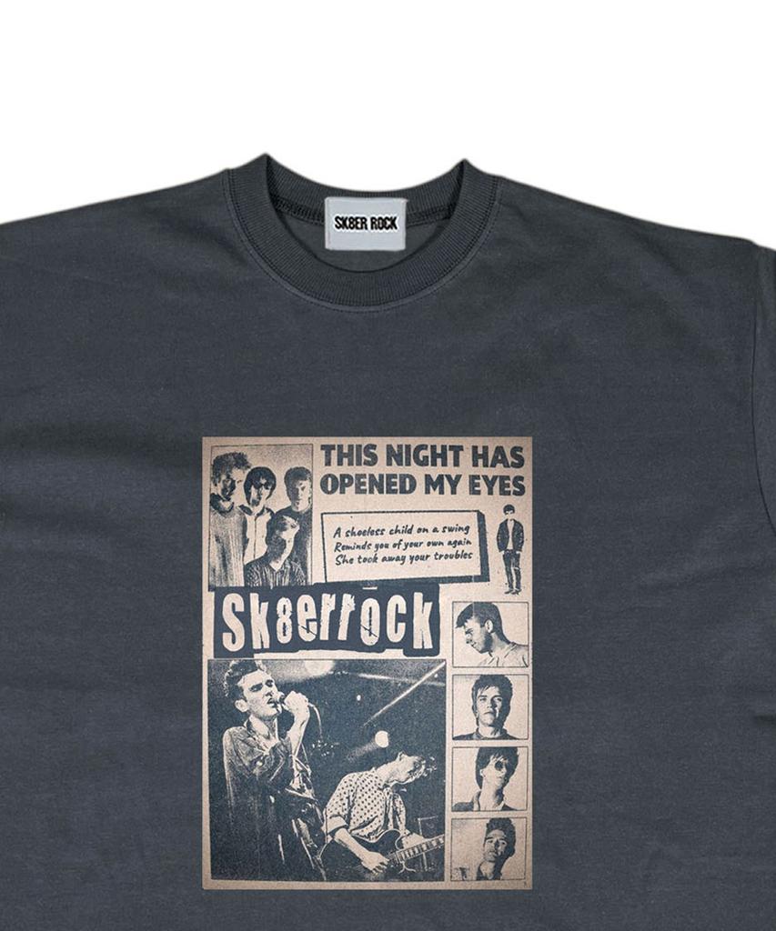 SK8ER ROCK Band Poster T-Shirt ((Dark Gray))