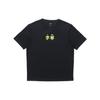 Casual Sports Round Neck T-Shirt Unisex Tops Black AHSR708-1