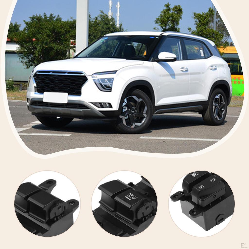 93570C9200 Window Control Switch Automobile Accessory Lightweight , Black Easily Install Repair