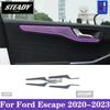 Для Ford Escape 2020-2023 Автомобильный интерьер Центральная консоль Прозрачная TPU Защитная пленка под покраску Антицарапающая наклейка LCD-экран PPF