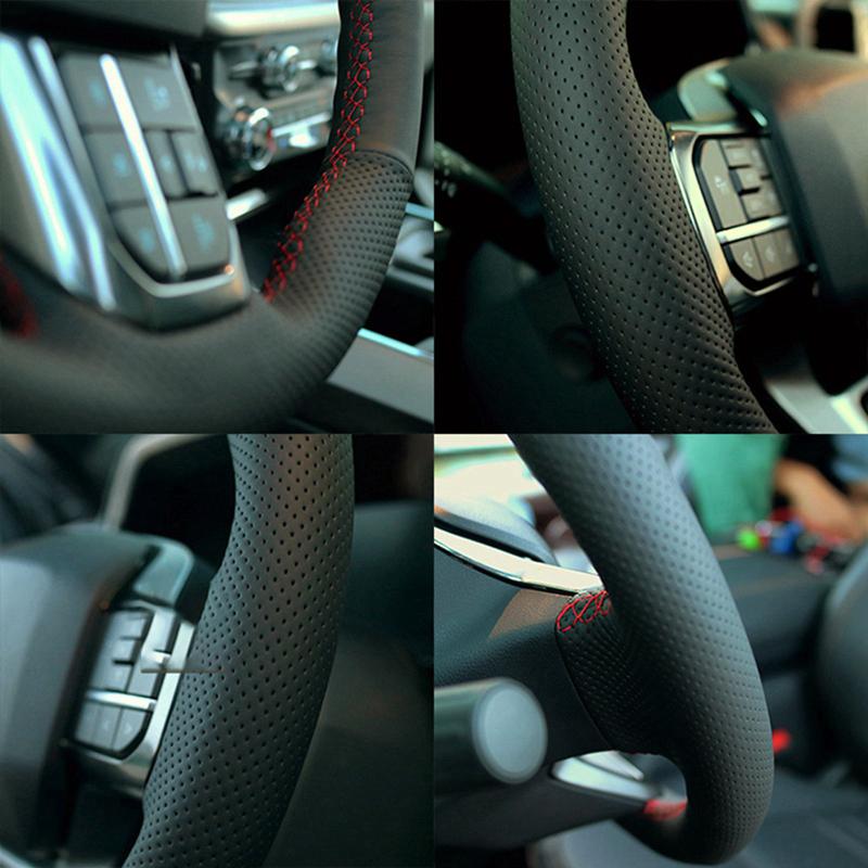 Сделай сам Ручная строчка Черный Чехол на руль из микрофибры для Chevrolet Cruze Хэтчбек Седан Aveo Orlando 2009 2010-2014
