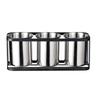IMEEA Chopstick Holder, Cutlery Stand, Cutlery Holder, Stainless Steel Cutlery Case Set, Black, Storage