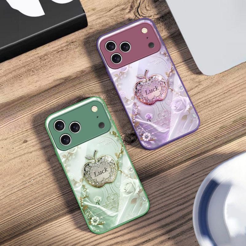 Удачная и Романтическая Любовь Для iPhone 17 Air 16 E 15 14 13 Plus 12 mini 11 17 Pro Max XR Xs Max 16E 7 8 Чехол для телефона из закаленного стекла
