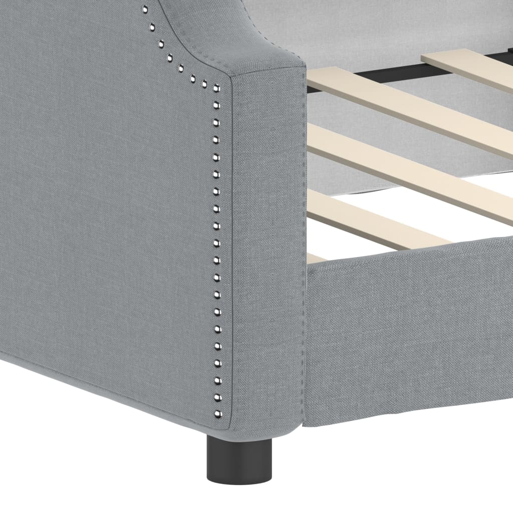 Daybed Light Grey 90x190 cm Fabric