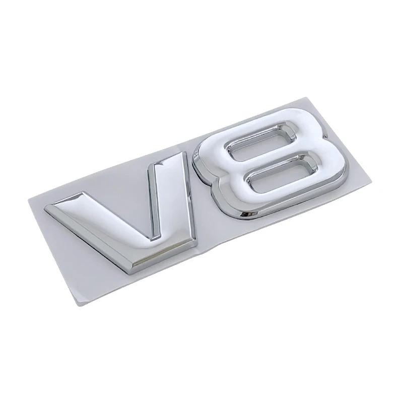 3D Металл Хром V6 V8 Логотип Эмблема Крыла Багажника Значок Наклейка Декали Аксессуары