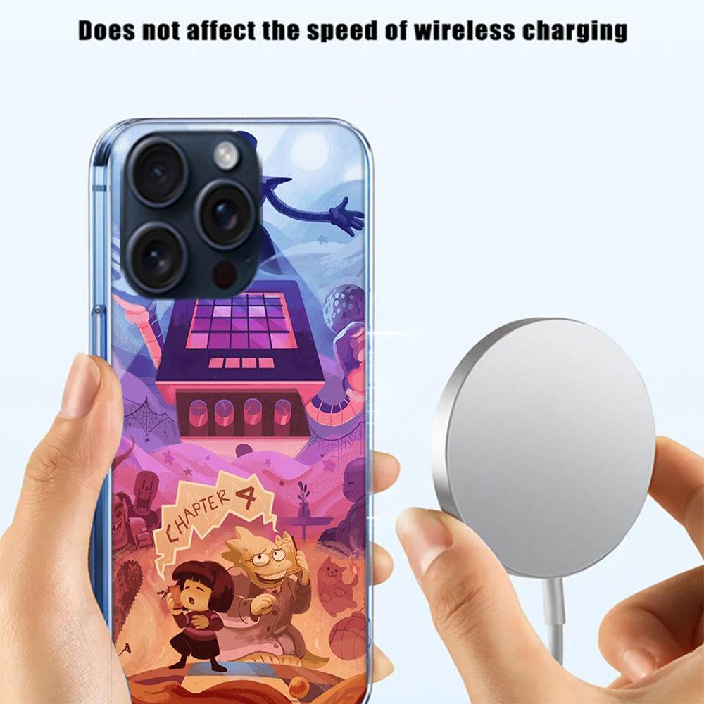 Арт из главы Undertale Прозрачный чехол для телефона For Iphone 17 Air 16 Pro Max 15 Pro 14 Plus 17E 16E 11 13 12 Mini Чехлы Fundas Cell