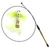 Simulation Bird Interactive Cat Toy Funny Feather Bird With Bell Cat Stick Toys For Kitten Playing Teaser Wand Toy