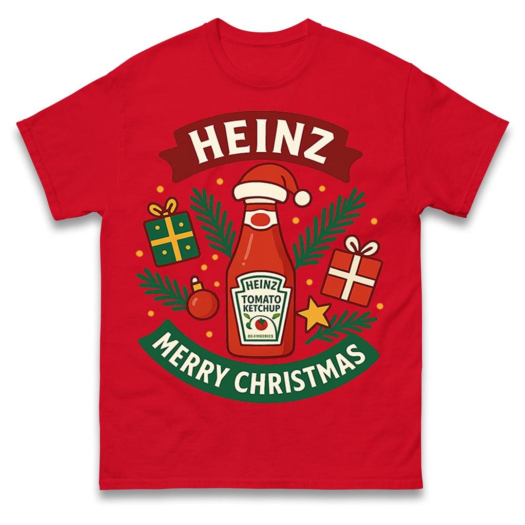Рождественская футболка Heinz Мужская Женская Унисекс Топы Футболки