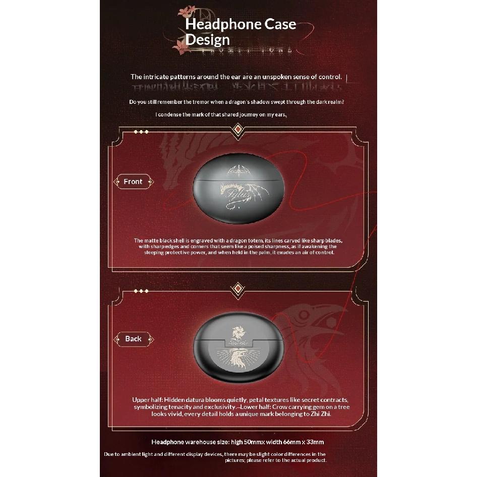 Love and Deepspace Sylus Otome Game Cosplay Bluetooth Headset Cartoon BlueTooths Earphone Ear Clip Headphones Bone Conduction