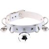 Choker Collar Adjustable Pu Leather Bell Necklace For Women Cosplay Party Jewelry